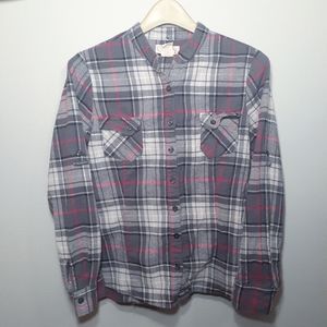 Op pink and grey plaid button down shirt